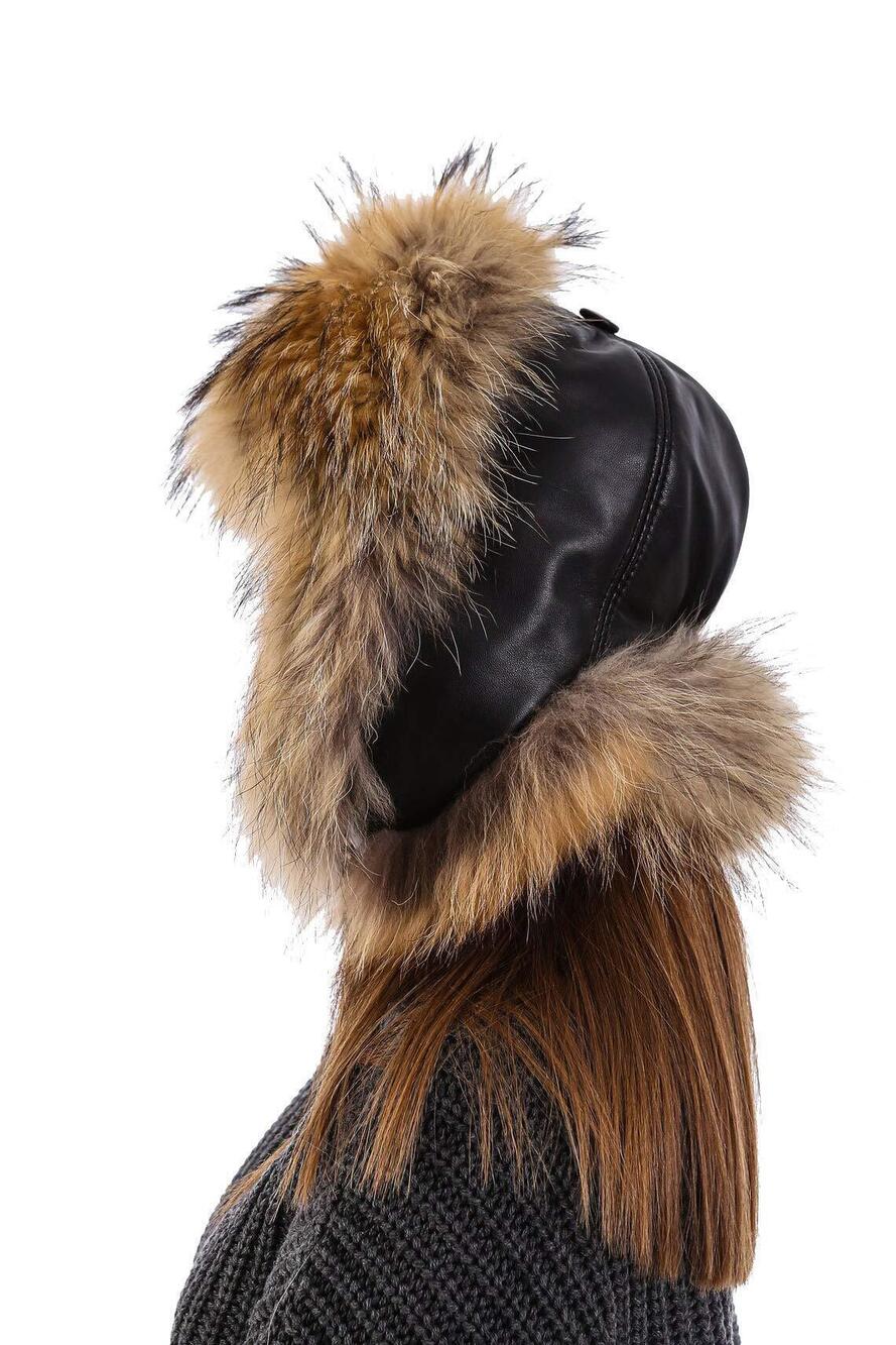 1644 Unisex 100% Real Fox Fur Hat S-XL Premium Aviator Russian Ushanka